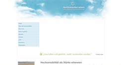 Desktop Screenshot of hochsensibel-leben.de