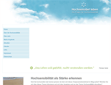 Tablet Screenshot of hochsensibel-leben.de